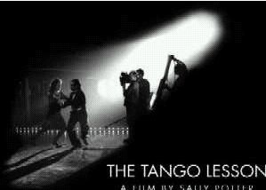 Sally and 3 men dancing in The Tango Lesson